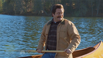 Ron canoeing in clean water