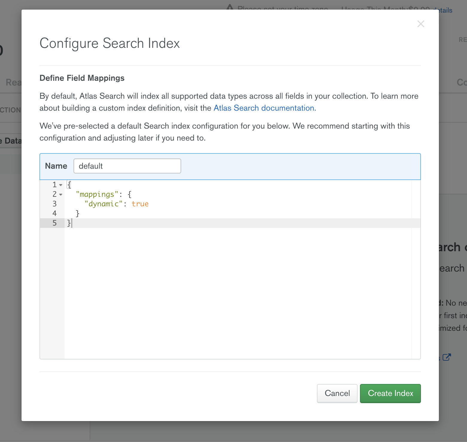 Create Full Text Search Index