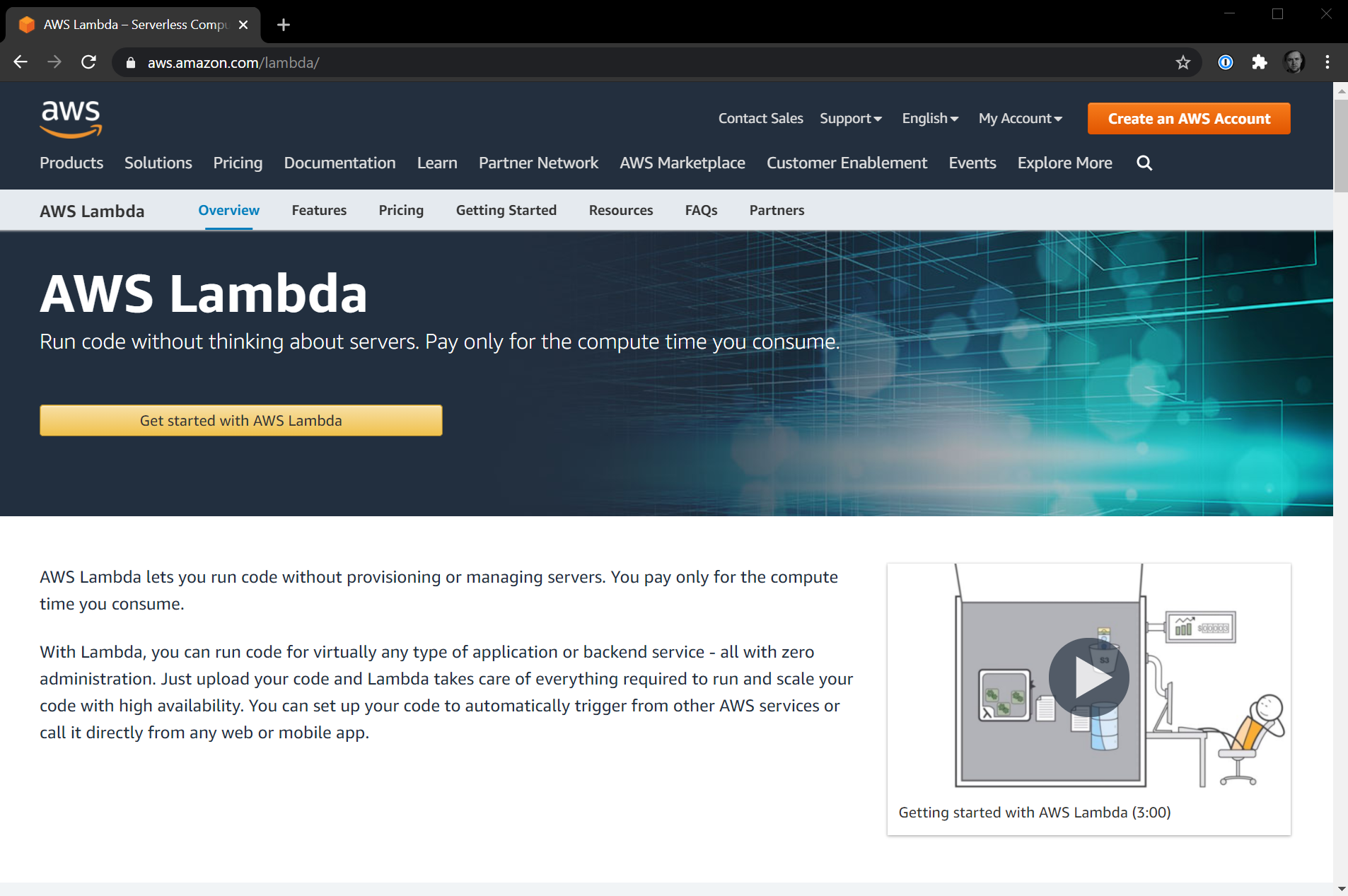 AWS Lambda Homepage