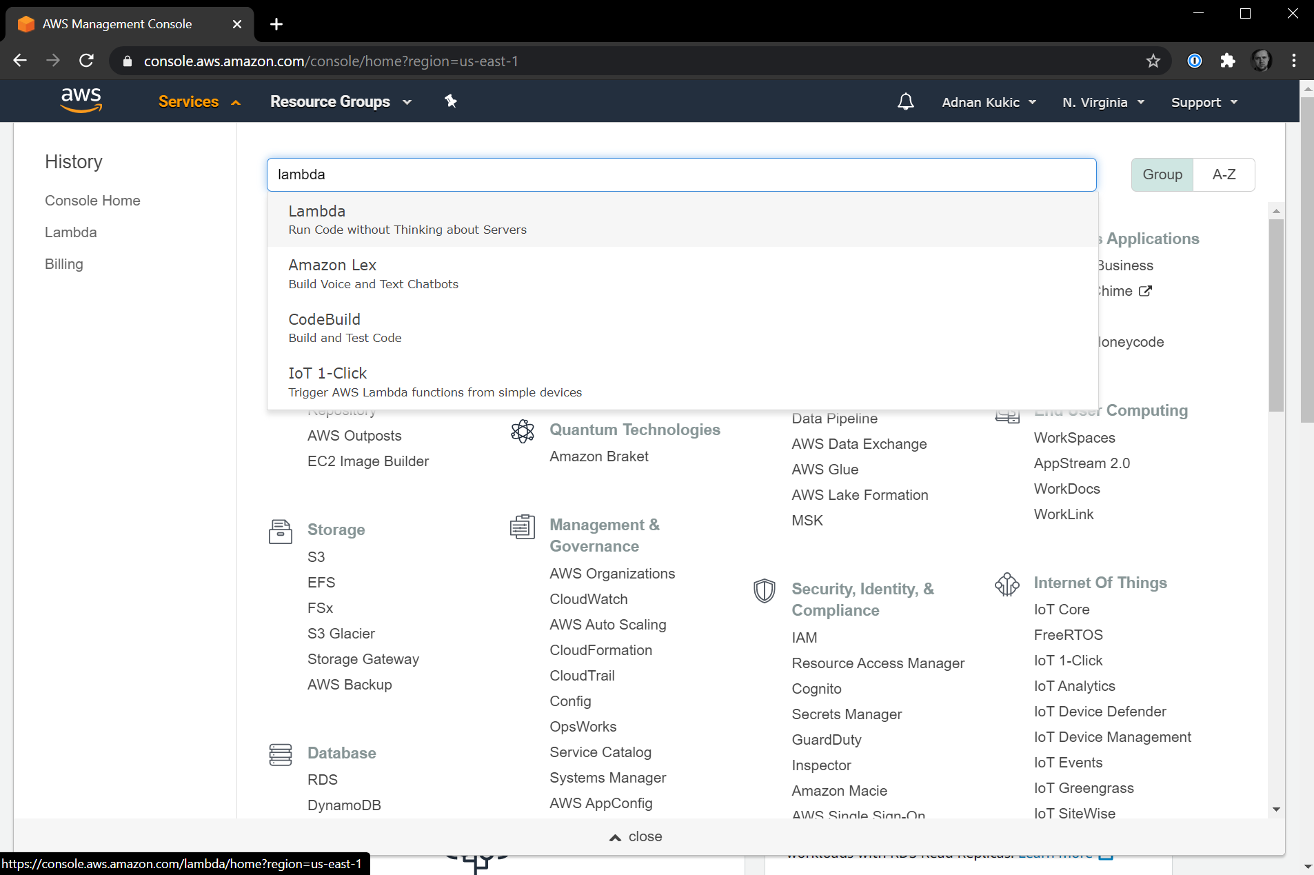 Find AWS Lambda