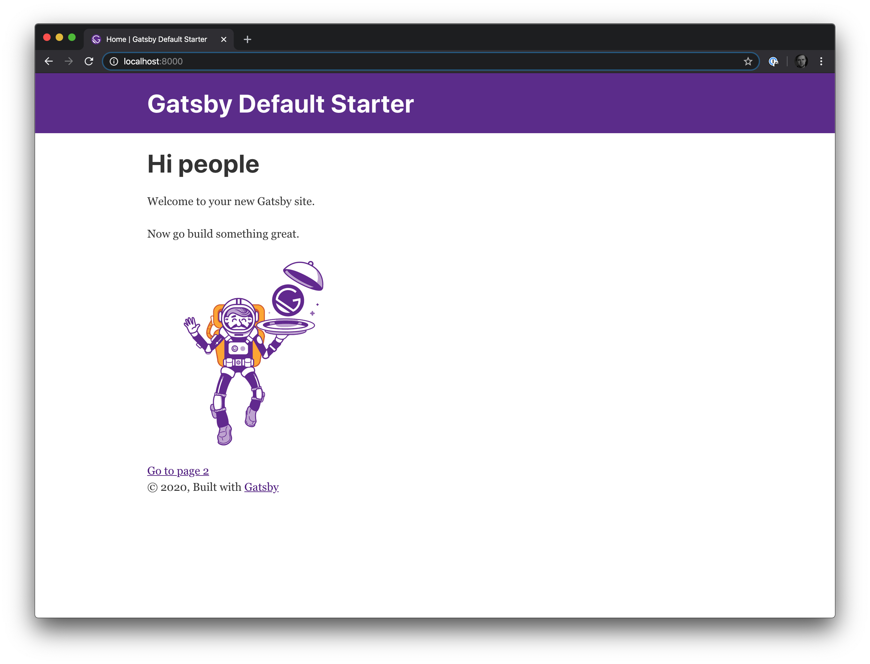 GatsbyJS Default