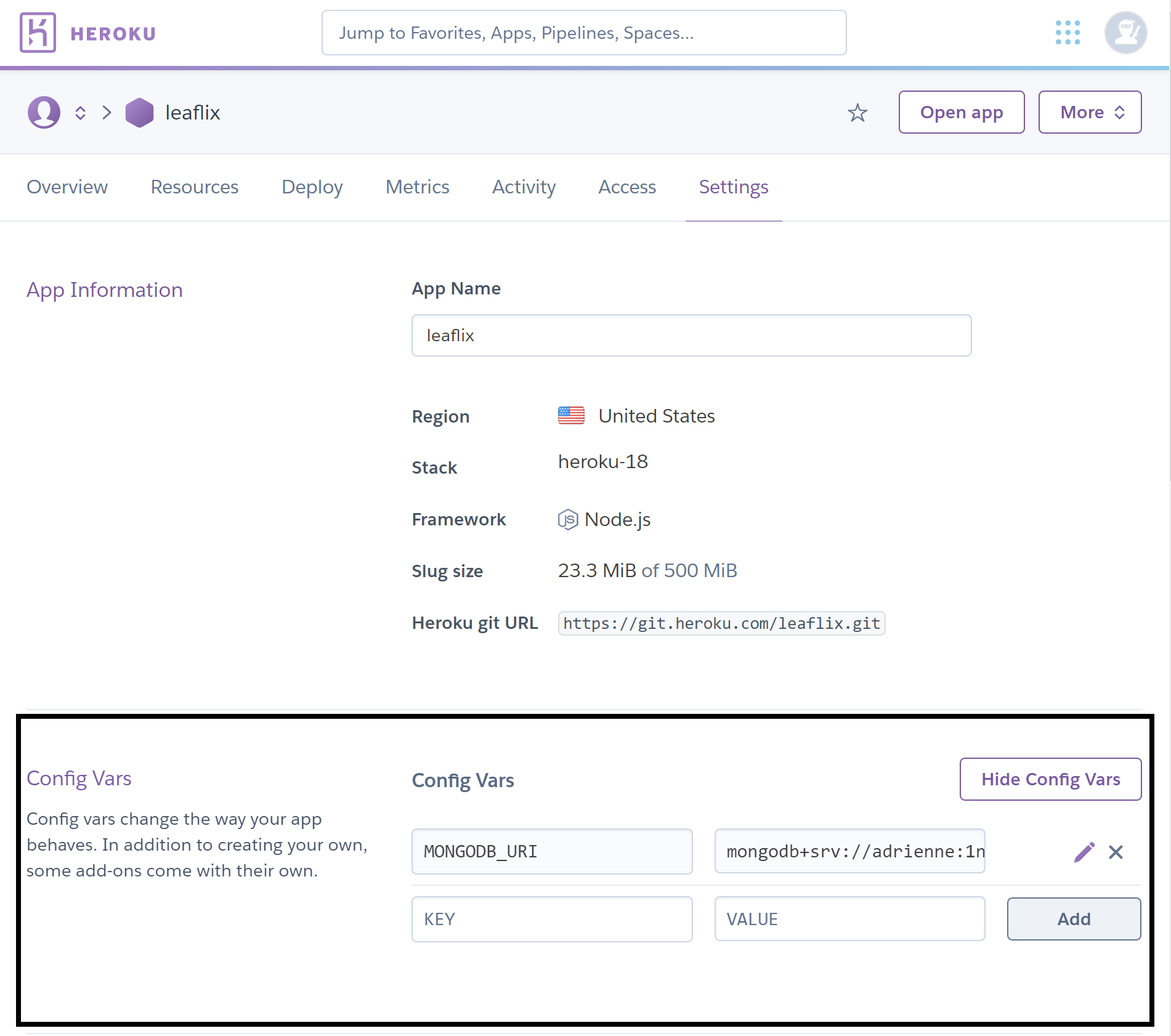 Heroku Config Dashboard