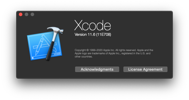 Xcode Version 11.6