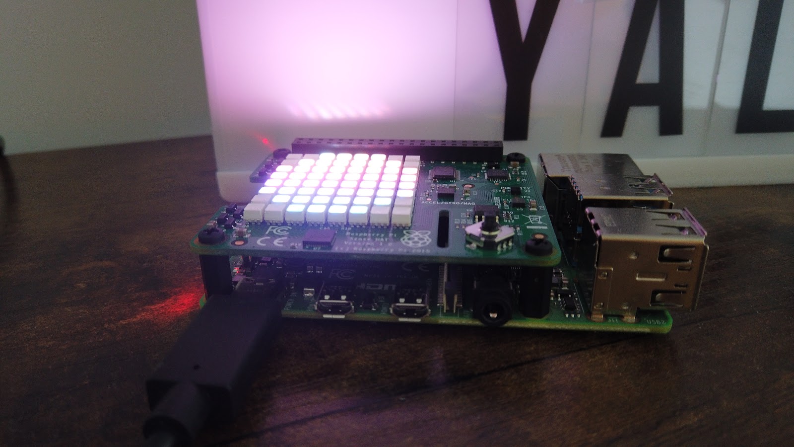 RaspberryPi 3 with a Sense HAT