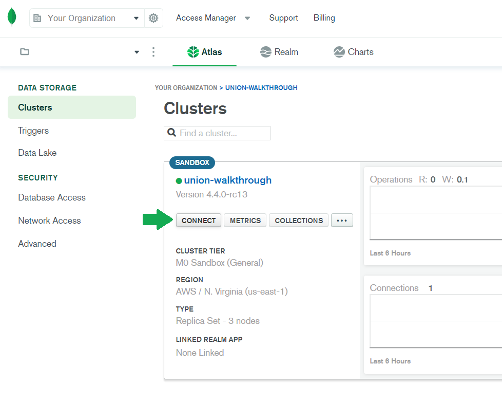 Connecting to your Atlas cluster