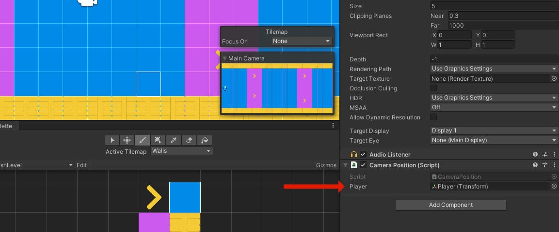 Unity Camera to Player Transform