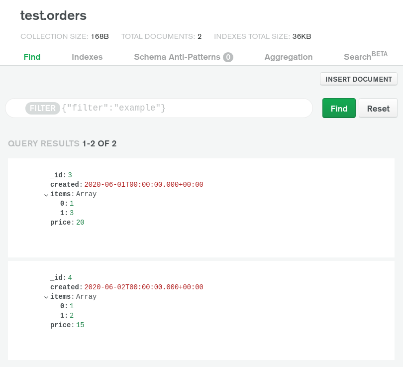 "Documents left in MongoDB Atlas cluster"