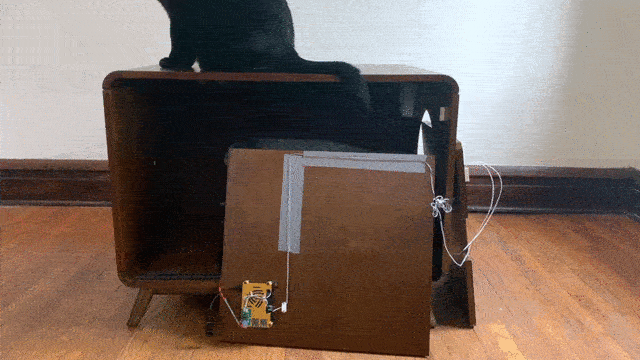Stop Motion gif of the completed IoT Kitty Litter Box