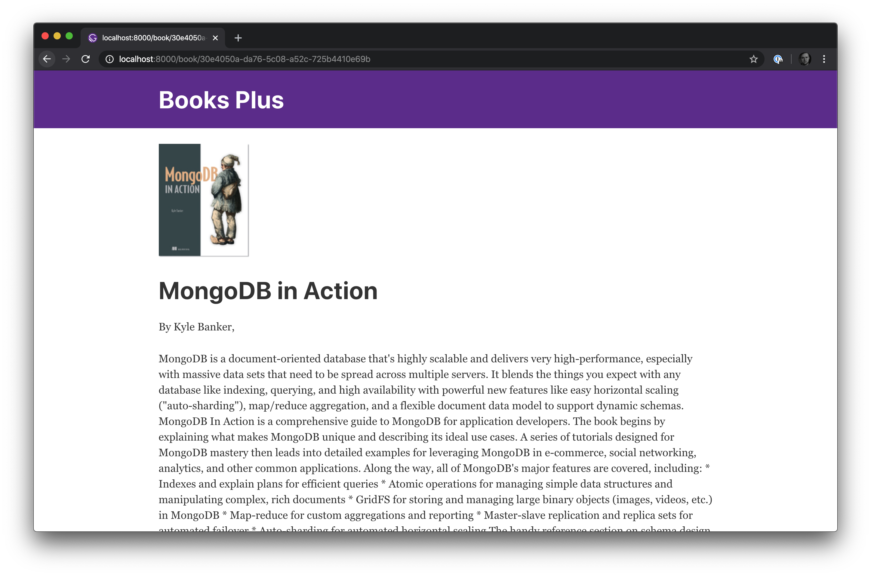 Books Plus Book Info Page