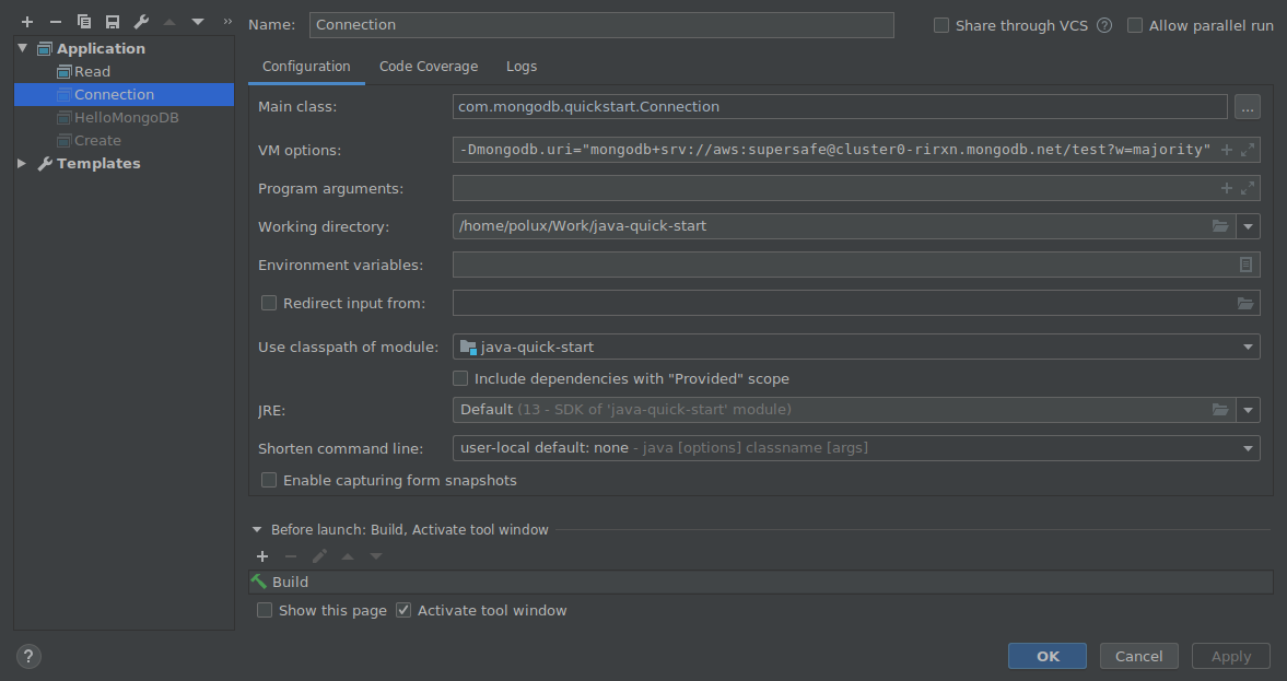 IntelliJ Configuration